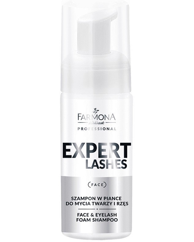 Farmona Expert Lashes Face & Eyelashes Foam - Почистваща пяна за лице и мигли - пяна