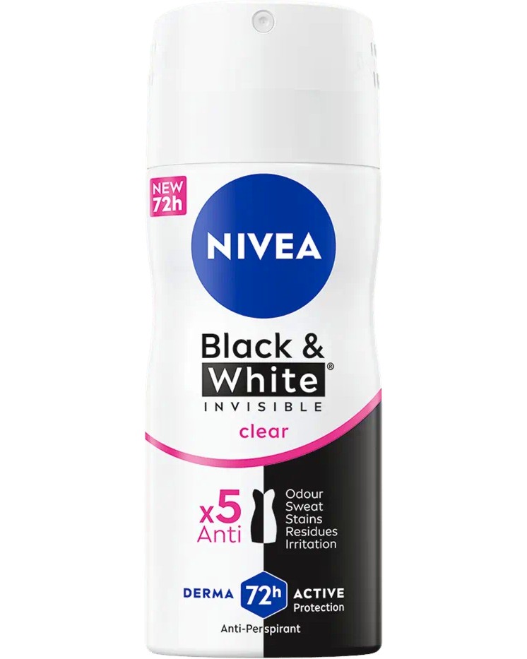 Nivea Black & White Clear Anti-Perspirant -       Black & White - 