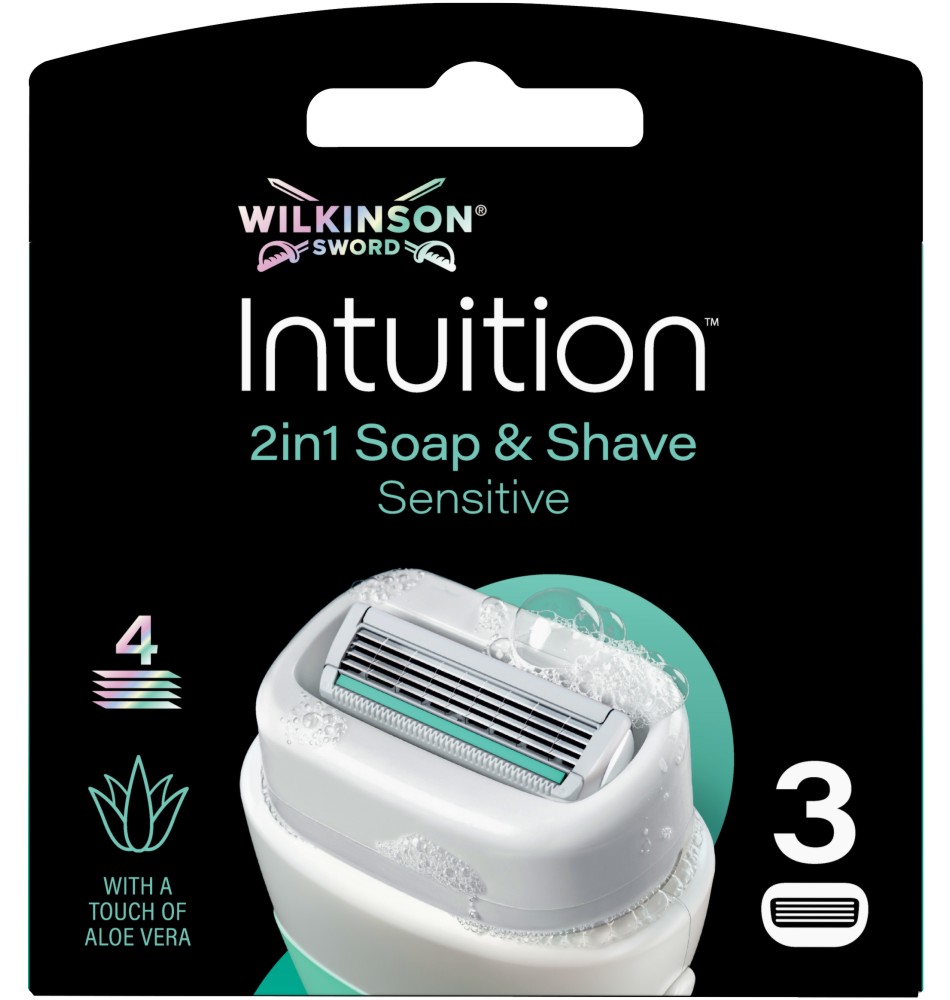 Wilkinson Sword Intuition Sensitive Wilkinson Sword Intuition Sensitive - 3 броя резервни ножчета за самобръсначка - продукт
