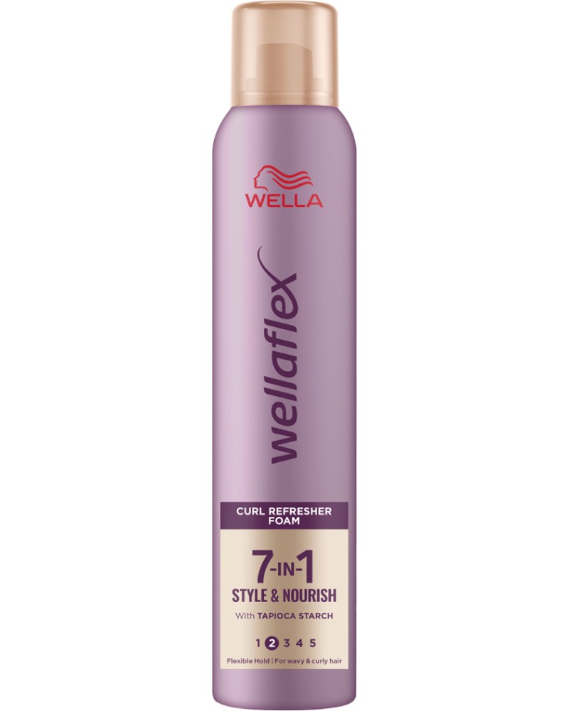 Wellaflex 7-in-1 Style & Nourish Curl Refresher Foam - ���� �� ������� ���� � ������� �� ������� - ����