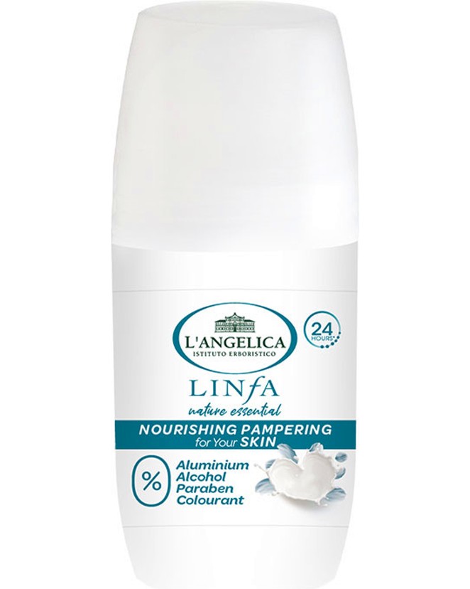 L'Angelica Linfa Nature Essential Nourishing Pampering L'Angelica Linfa Nature Essential Nourishing Pampering - Ролон дезодорант без алуминий от серията Linfa Nature Essential - ролон