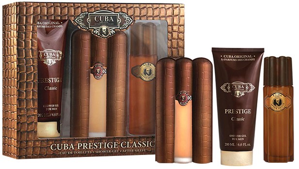 Подаръчен комплект за мъже Cuba Prestige Classic Подаръчен комплект за мъже Cuba Prestige Classic - Парфюм, афтършейв и душ гел - продукт