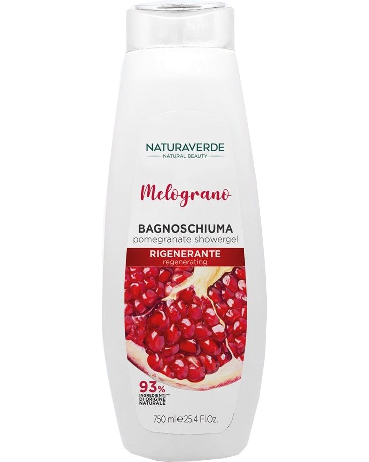 Naturaverde Pomegranate Shower Gel Naturaverde Pomegranate Shower Gel - Душ гел за тяло с био масло от нар - душ гел