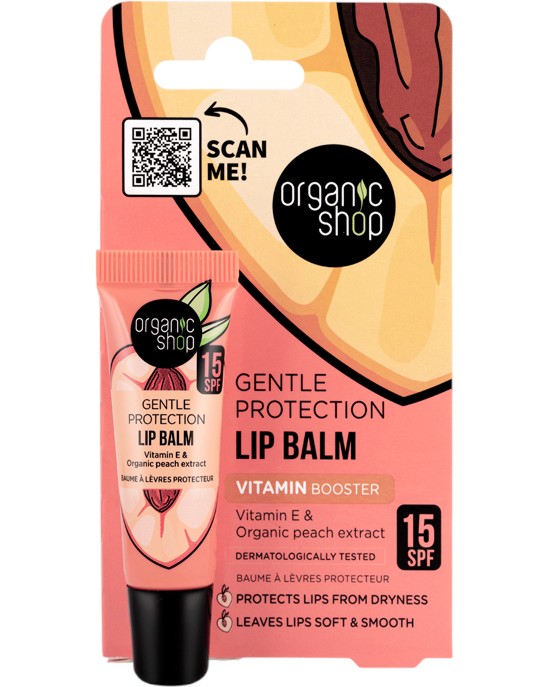 Organic Shop Gentle Protection Lip Balm SPF 15 -      E      - 