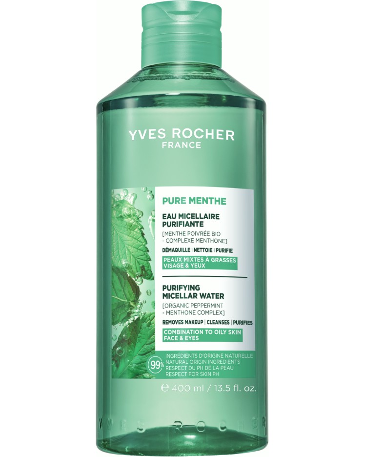 Yves Rocher Pure Menthe Purifying Micellar Water - ���������� ��������� ���� �� ����������� �� ����� ���� �� ������� Pure Menthe - �������
