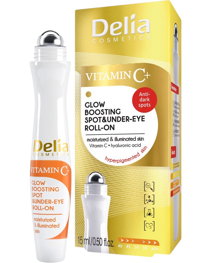 Delia Vitamin C+ Glow Boosting Spot & Under-Eye Roll-On -           - 