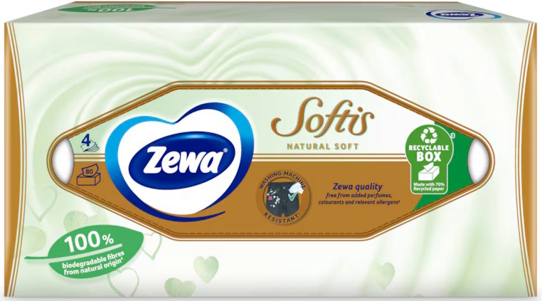 �������� �������� � ����� Zewa Softis Natural - 80 ���� - �������