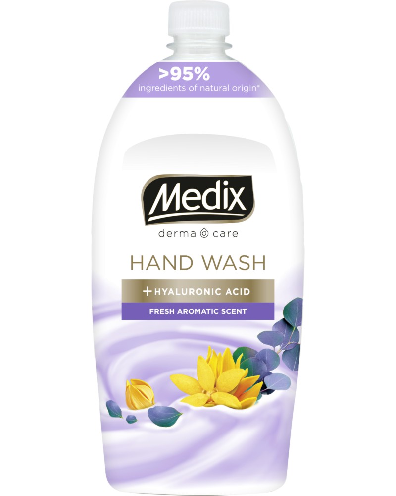 Medix Fresh Aromatic Scent Medix Fresh Aromatic Scent - Пълнител за течен сапун с хиалуронова киселина от серията Derma Care - сапун