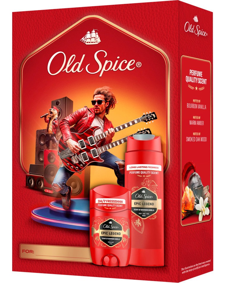 Подаръчен комплект Old Spice Epic Legend Подаръчен комплект Old Spice Epic Legend - Душ гел и стик дезодорант - продукт