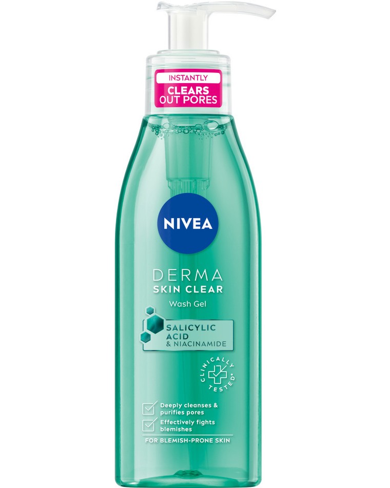 Nivea Derma Skin Clear Wash Gel -      - 