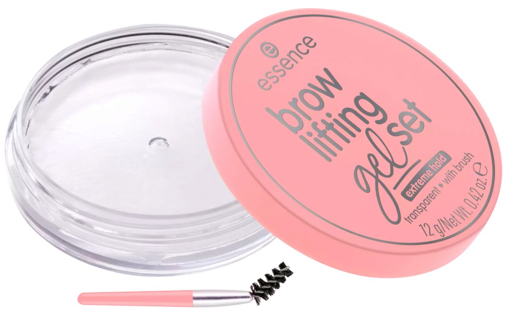 Essence Brow Lifting Gel Set Essence Brow Lifting Gel Set - Прозрачен гел за повдигане на вежди с четка - продукт