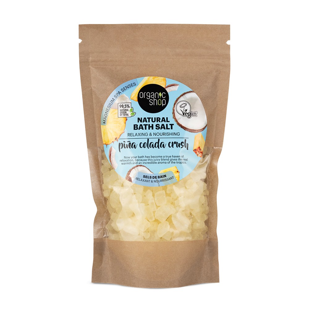 Organic Shop Pina Colada Crush Natural Bath Salt -          Magnesium Spa Senses - 