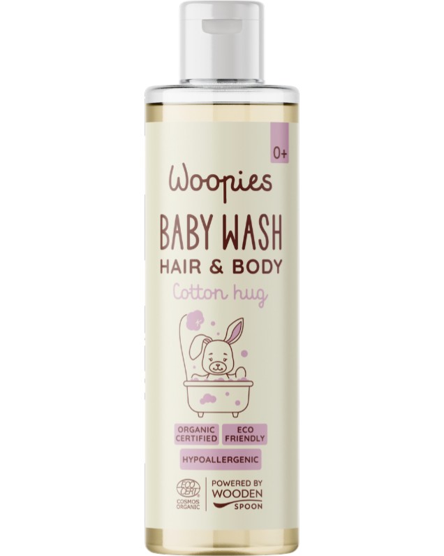 Wooden Spoon Woopies Cotton Hug Hair & Body Baby Wash - ������� ������� ��� �� ���� � ���� - ���