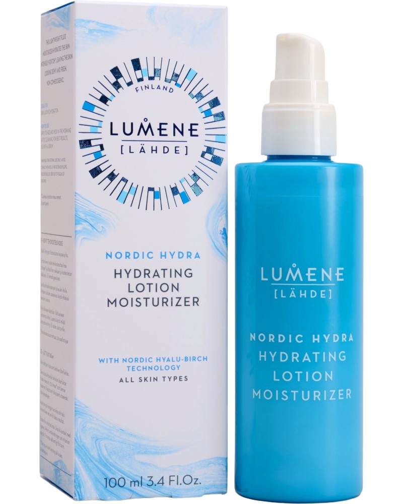Lumene Lahde Nordic Hydra Hydrating Lotion Moisturizer Lumene Lahde Nordic Hydra Hydrating Lotion Moisturizer - Хидратиращ флуид за лице от серията Lahde - продукт