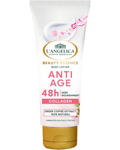 L'Angelica Beauty Essence Anti Age L'Angelica Beauty Essence Anti Age - Антиейдж лосион за тяло с колаген и екстракт от зелено кафе от серията Beauty Essence - лосион