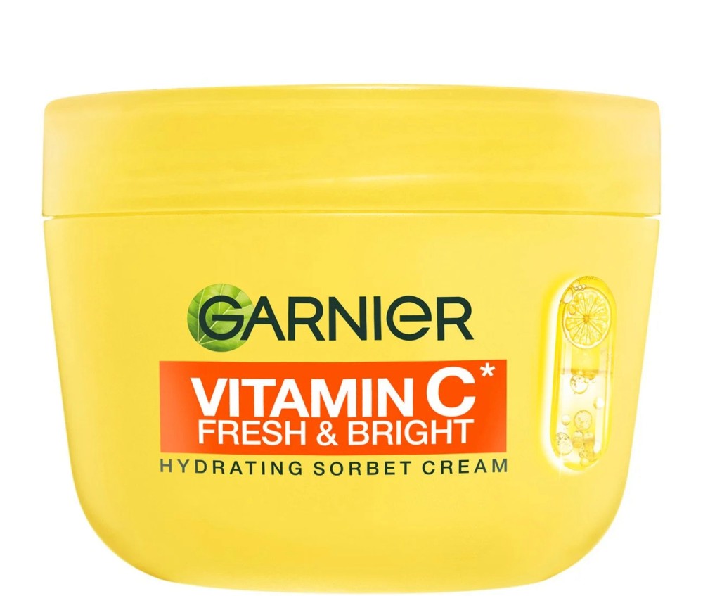 Garnier Vitamin C Fresh & Bright Hydrating Sorbet Cream - ���������� ���� �� ���� � 4% ���������� � ������� C �� ������� Vitamin C - ����