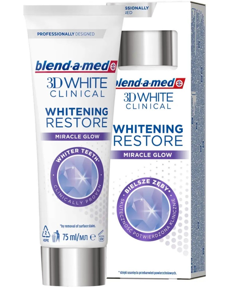 Blend-a-med 3D White Clinical Miracle Glow Toothpaste -     -   