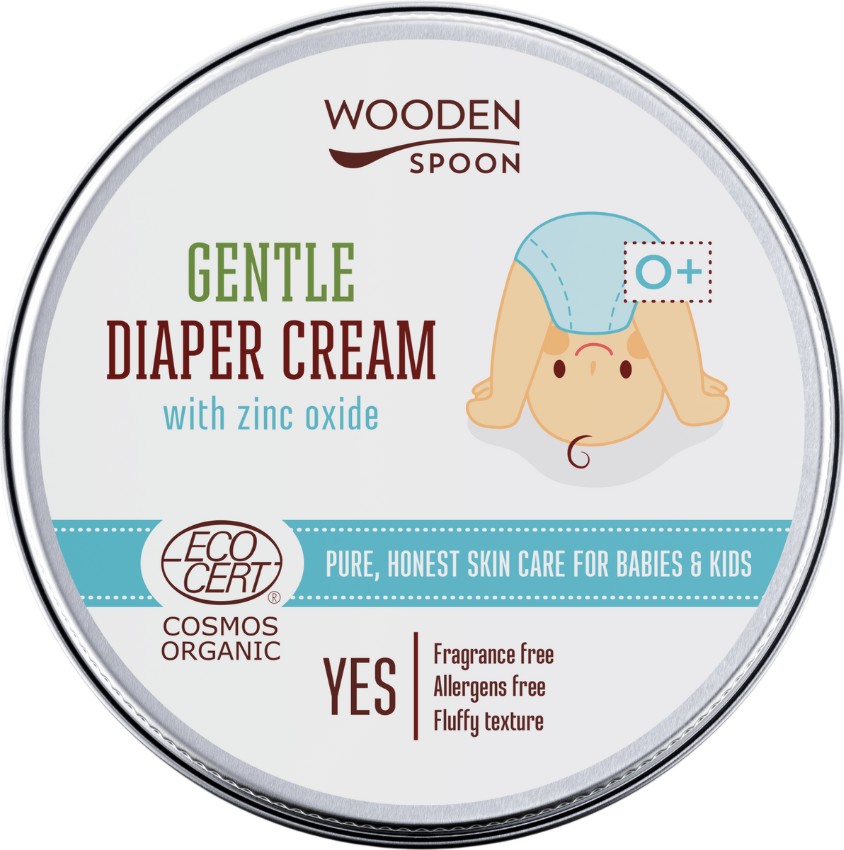 Wooden Spoon Gentle Diaper Cream Wooden Spoon Gentle Diaper Cream - Био бебешки крем за зоната на пелената с цинков оксид - крем