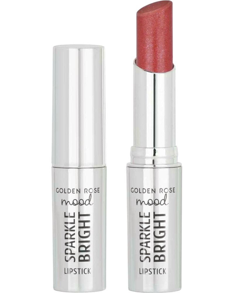 Golden Rose Mood Sparkle Bright Lipstick Golden Rose Mood Sparkle Bright Lipstick - Червило за устни с микроперлени частици от серията Mood - червило
