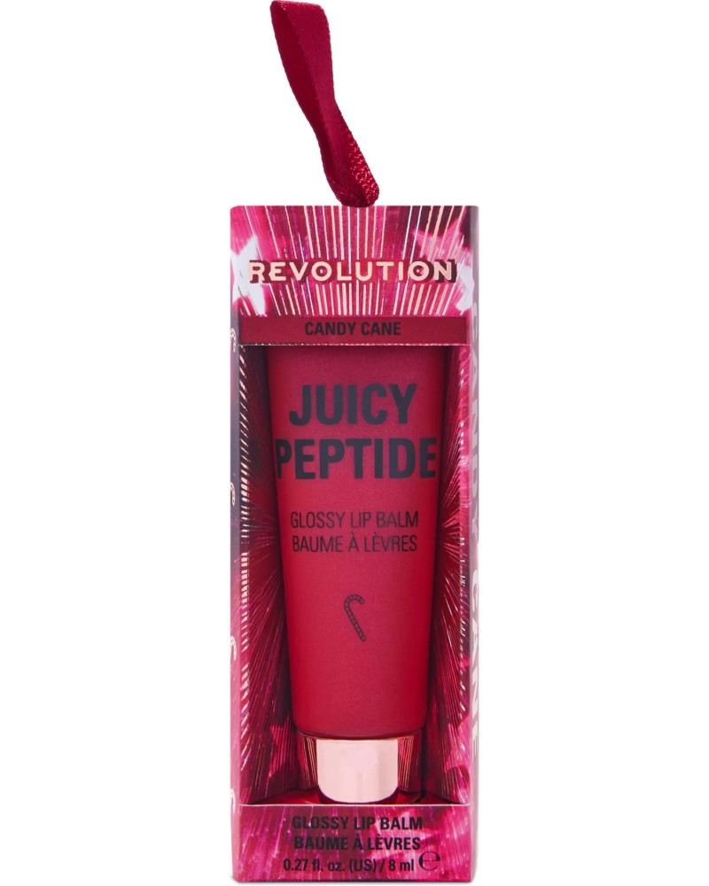 Makeup Revolution Juicy Peptide Glossy Lip Balm Makeup Revolution Juicy Peptide Glossy Lip Balm - Балсам за устни в подаръчна опаковка - балсам