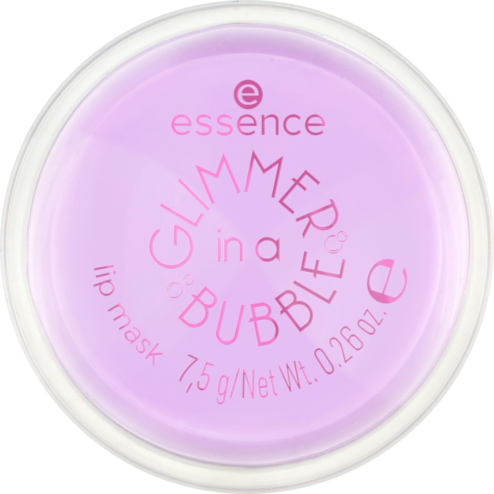 Essence Glimmer in a Bubble Lip Mask Essence Glimmer in a Bubble Lip Mask - Блестяща маска за устни с аромат на личи от серията Glimmer in a Bubble - маска