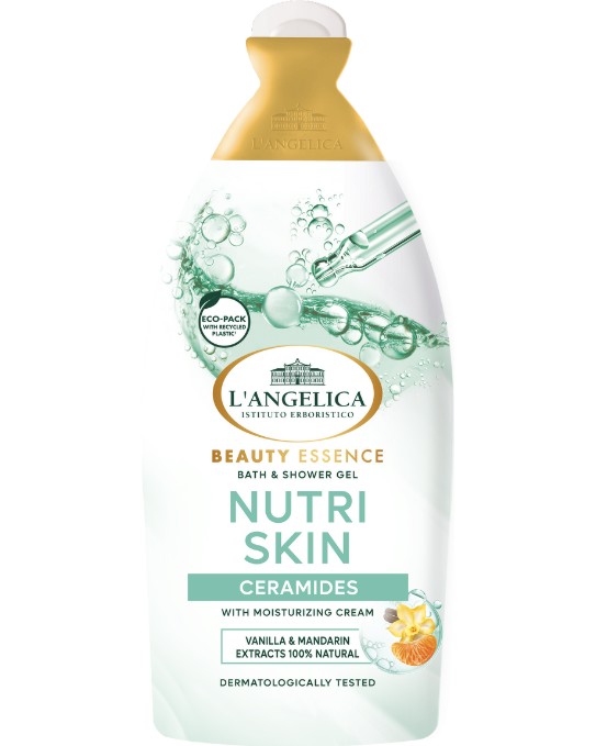 L'Angelica Beauty Essence Nutri Skin Bath & Shower Gel L'Angelica Beauty Essence Nutri Skin Bath & Shower Gel - Душ гел и пяна за вана със серамиди от серията Beauty Essence - душ гел