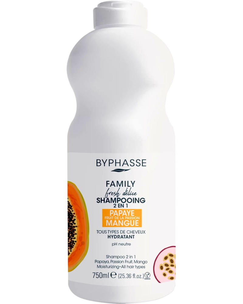 Byphasse Fresh Delice Moisturizing Shampoo 2 in 1 -    2  1       Fresh Delice - 
