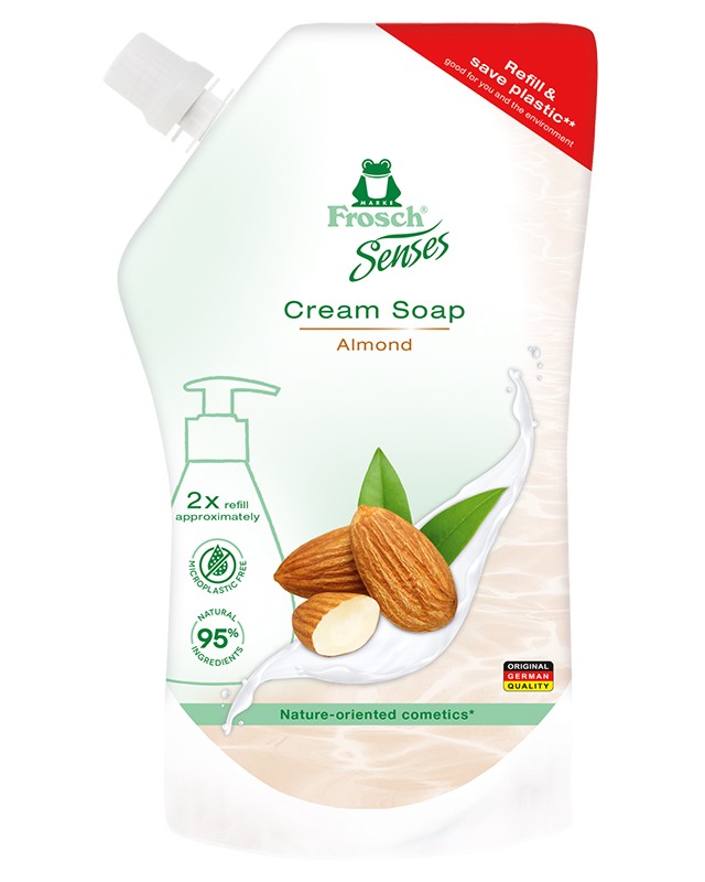 Frosch Almond Cream Soap Frosch Almond Cream Soap - Пълнител за течен сапун с бадемово мляко - сапун