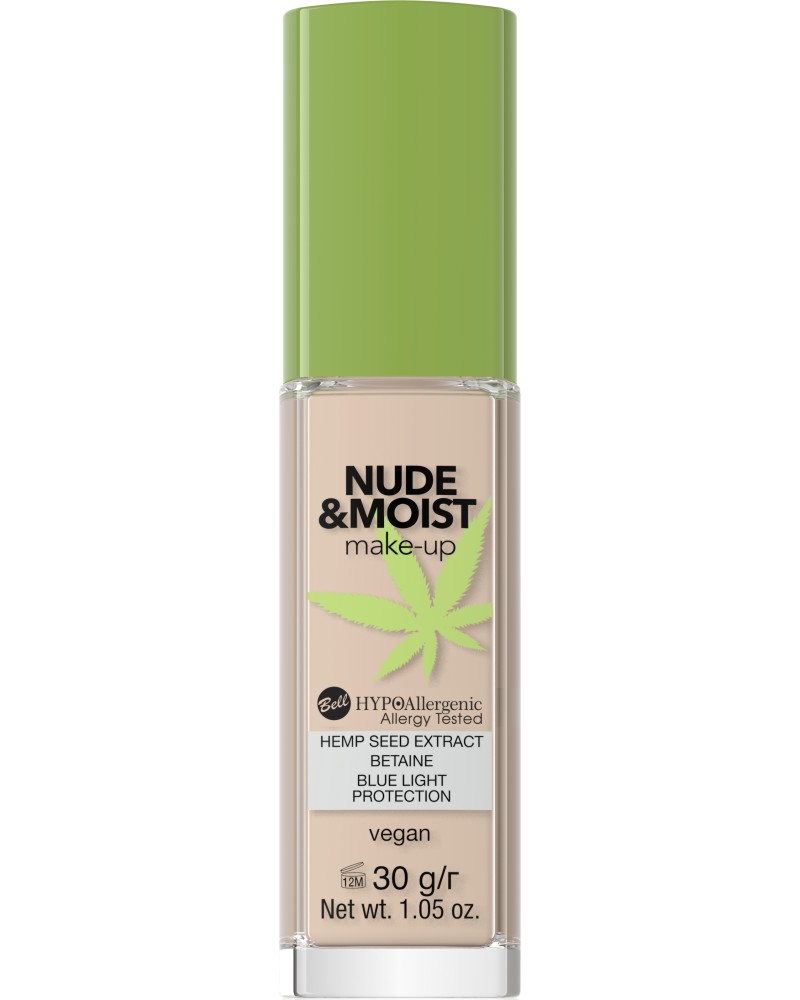 HypoAllergenic Nude&Moist Make-Up Foundation -        HypoAllergenic -   