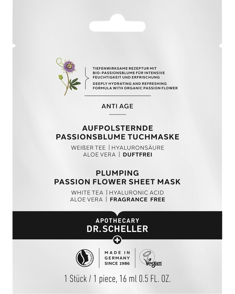 Apothecary Dr. Scheller Passion Flower Sheet Mask -        - 
