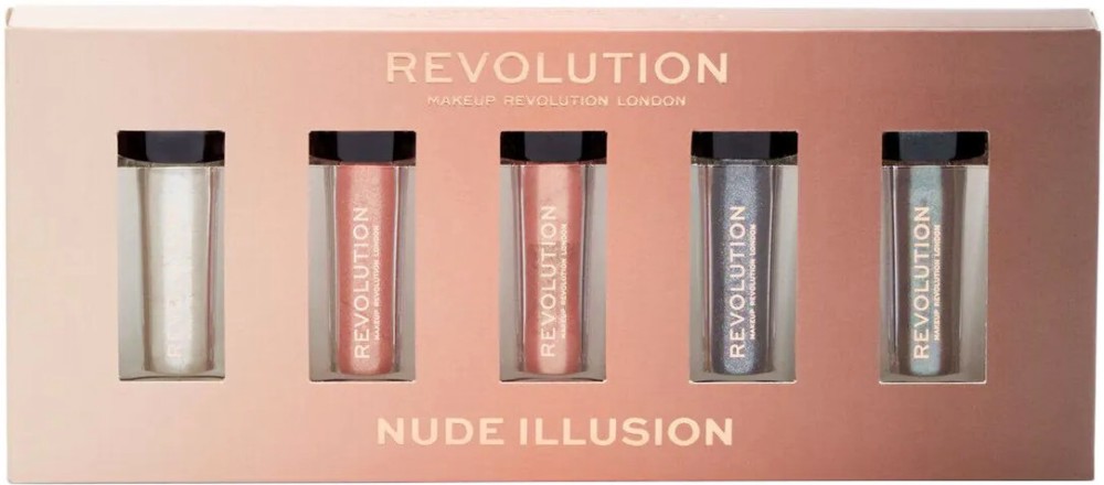 Makeup Revolution Nude Illusion Makeup Revolution Nude Illusion - Комплект пигменти за лице - продукт