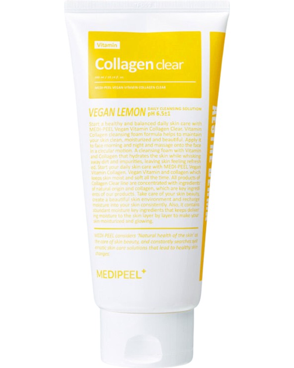 MEDI-PEEL Vegan Vitamin Collagen Clear Gel Cleanser MEDI-PEEL Vegan Vitamin Collagen Clear Gel Cleanser - Почистващ и изсветляващ гел за лице с колаген и 15 витамина - гел