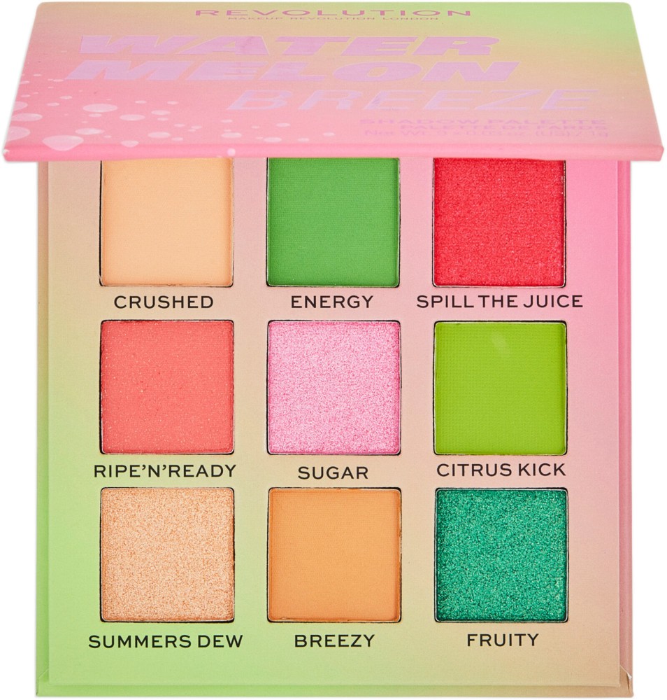 Makeup Revolution Watermelon Breeze Palette - Палитра с 9 цвята сенки за очи - сенки