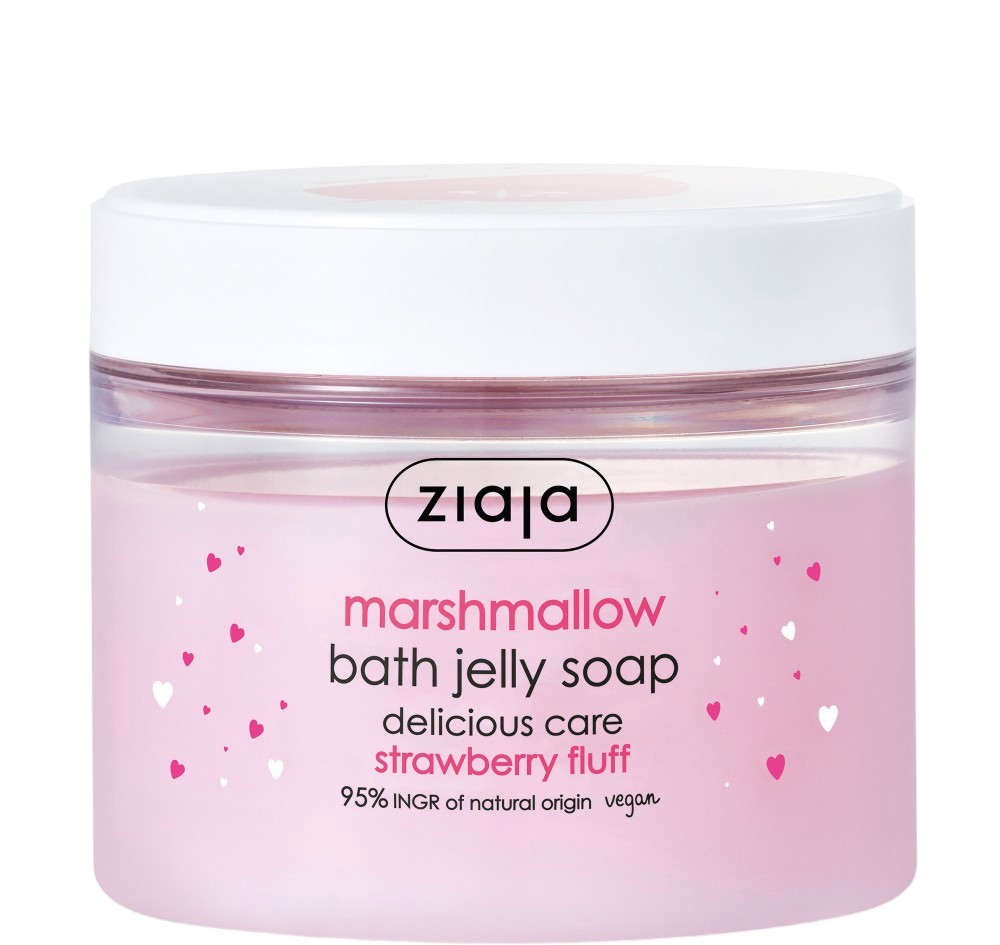 Ziaja Delicious Care Marshmallow Bath Jelly Soap Ziaja Delicious Care Marshmallow Bath Jelly Soap - Желе за вана и душ с аромат на маршмелоу от серията Delicious Care - продукт