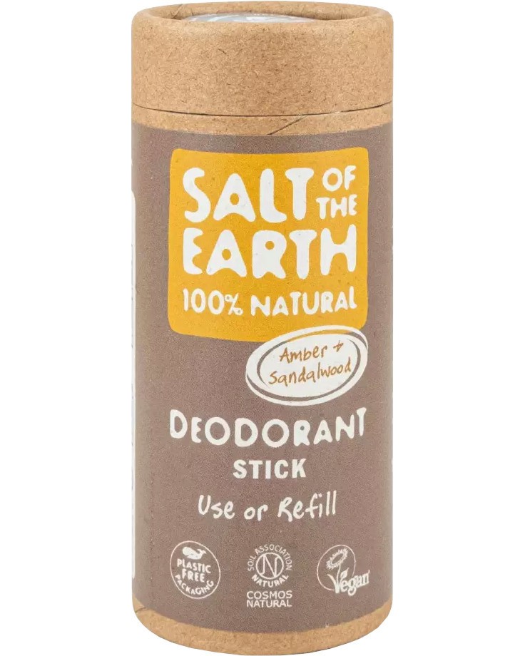 Salt Of The Earth Amber & Sandalwood Refill Deodorant Stick -            - 
