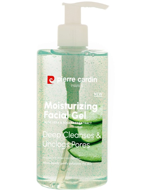 Pierre Cardin Moisturizing Facial Gel Pierre Cardin Moisturizing Facial Gel - Измиващ гел за лице с алое вера и розмарин - гел