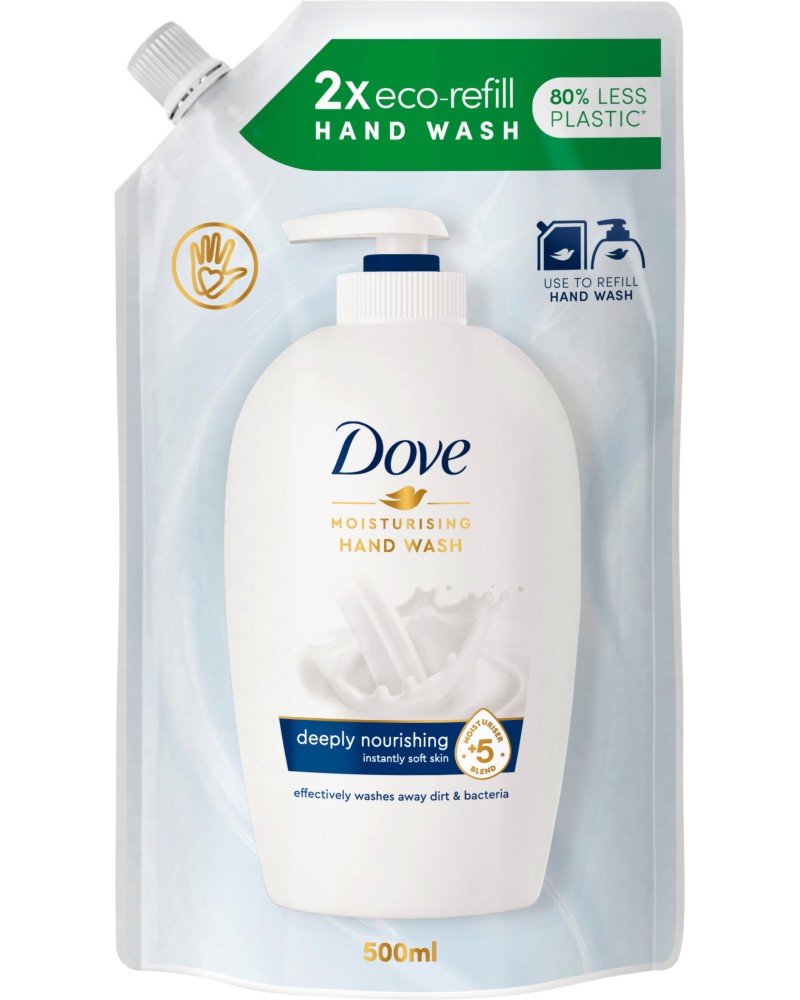 Dove Deeply Nourishing Hand Wash Refil Bag Dove Deeply Nourishing Hand Wash Refil Bag - Пълнител за течен сапун - сапун