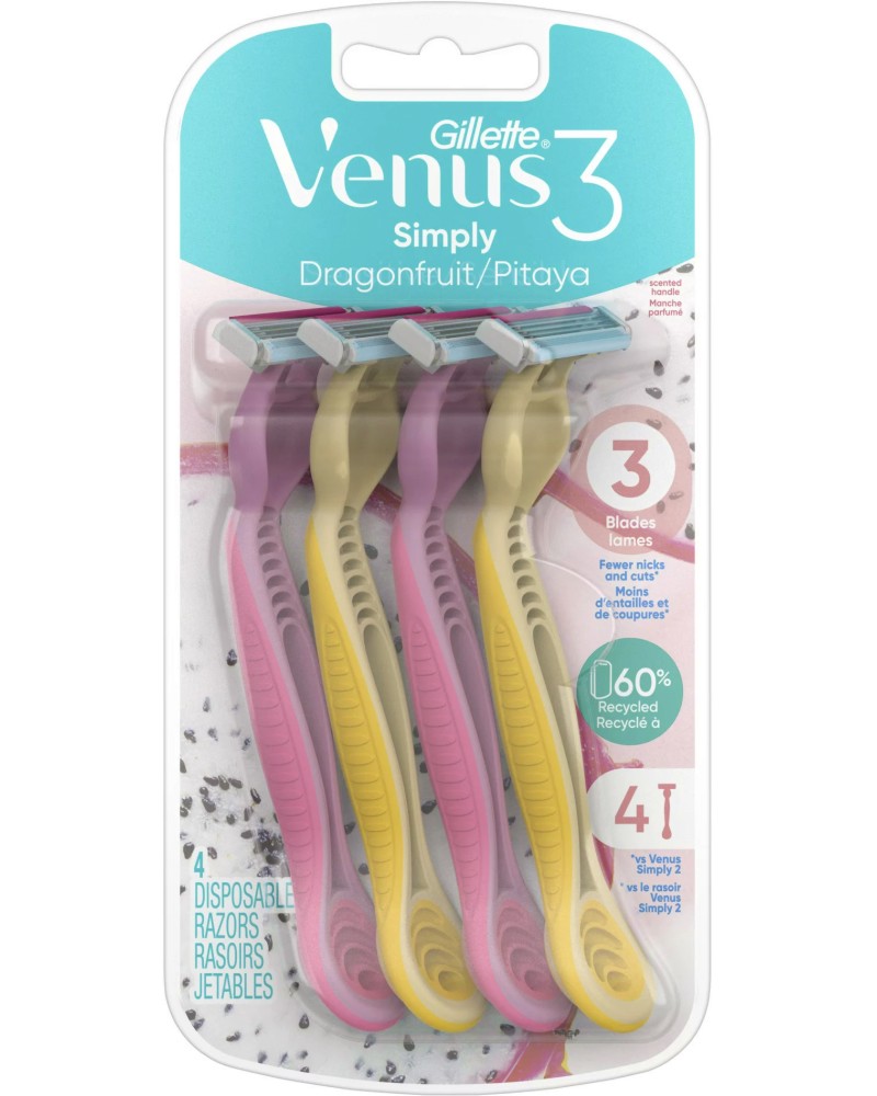 Gillette Simply Venus 3 Dragonfruit - 4      Venus - 