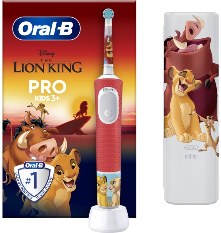 Oral-B Pro Kids Lion King + Travel Case Oral-B Pro Kids Lion King + Travel Case - Детска електрическа четка за зъби с кутия за път - четка