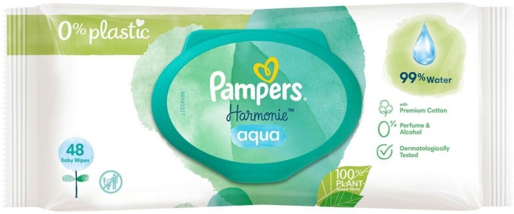 Pampers Harmonie Aqua Baby Wipes - 48     -  