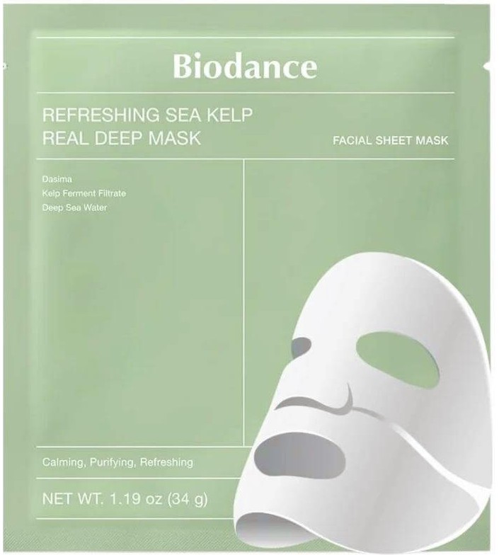 Biodance Refreshing Sea Kelp Real Deep Mask Biodance Refreshing Sea Kelp Real Deep Mask - Освежаваща хидрогел маска за лице с морски водорасли - маска