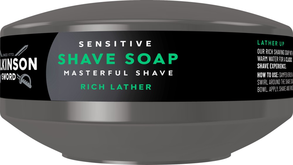 Wilkinson Sword Sensitive Shave Soap Wilkinson Sword Sensitive Shave Soap - Сапун за бръснене от серията Classic Premium - сапун