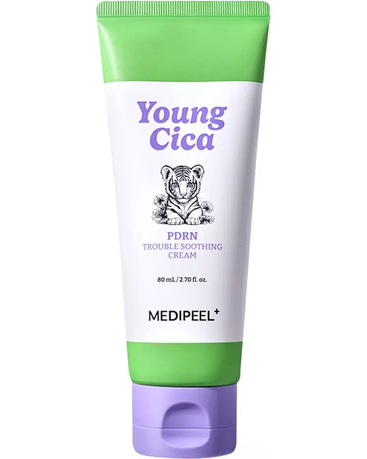 MEDI-PEEL Young Cica PDRN Trouble Soothing Cream MEDI-PEEL Young Cica PDRN Trouble Soothing Cream - Успокояващ и интензивно хидратиращ крем за лице с азиатска центела и растителен PDRN от серията Young Cica - крем