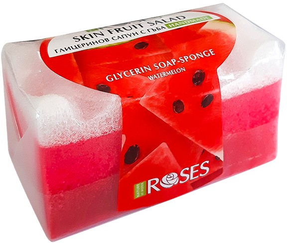 Nature of Agiva Roses Fruit Salad Glycerin Soap-Sponge - ���������� ����� � ���� � ������ �� ���� - �����