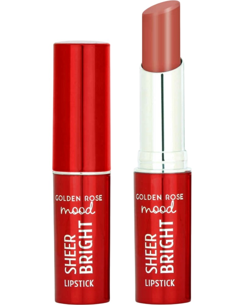 Golden Rose Mood Sheer Bright Lipstick Golden Rose Mood Sheer Bright Lipstick - Червило за устни със сияен завършек от серията Mood - червило