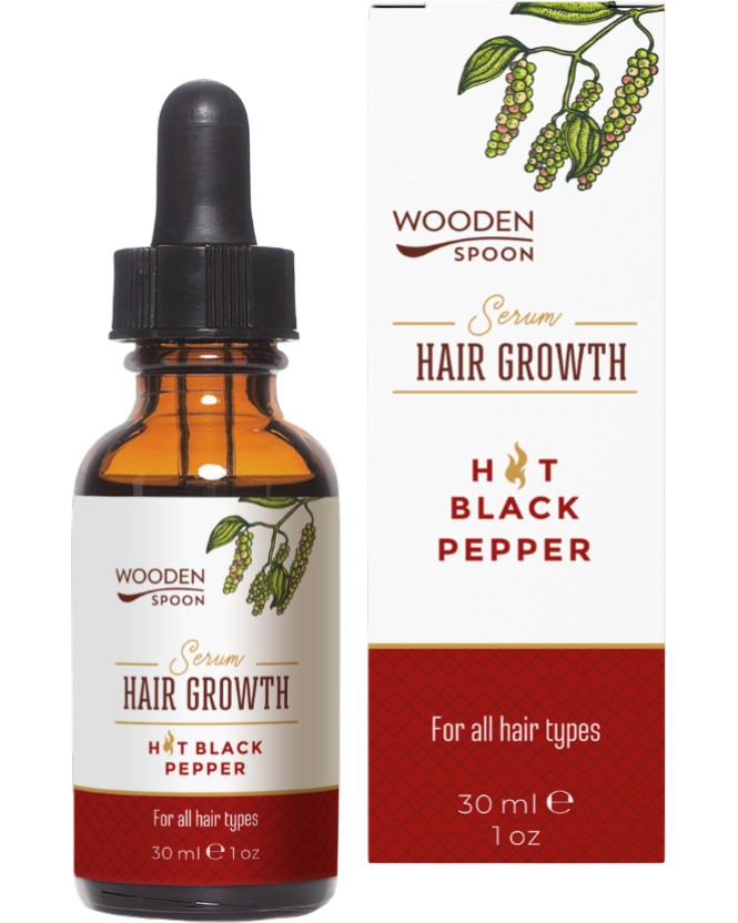 Wooden Spoon Hot Black Pepper Hair Growth Serum  - ��� ������� �� ������ �� ������ - �����