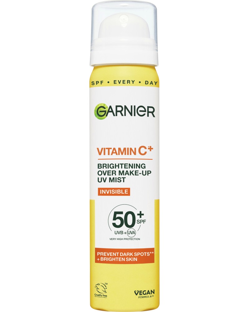 Garnier Vitamin C Brightening Over Make-Up UV Mist SPF 50+ -        Vitamin C - 