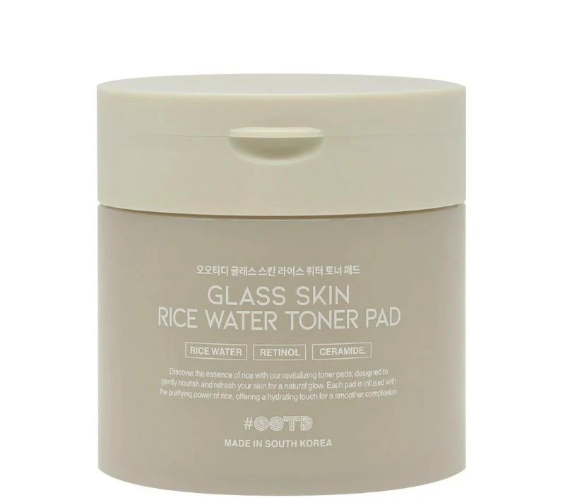 OOTD Glass Skin Rice Water Toner Pad OOTD Glass Skin Rice Water Toner Pad - 70 броя тонер падове с ориз и ретинол за ефект стъклена кожа - продукт