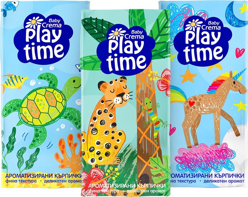 ����� �������� Baby Crema - 6 ��������� x 10 �������� �� ������� Play Time - �������
