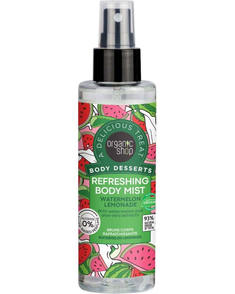 Organic Shop Watermelon Lemonade Refreshing Body Mist -          Body Desserts - 